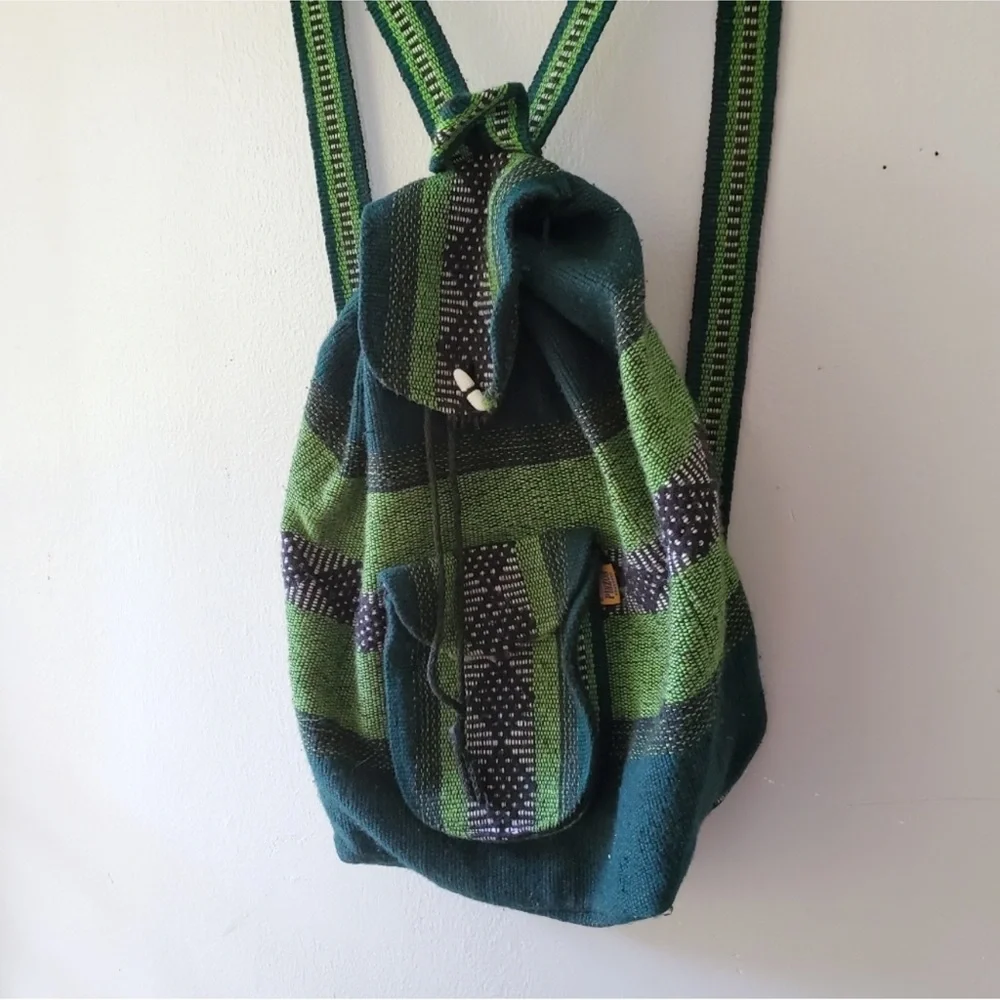 Pinzon Woven Backpack, Green, One Size